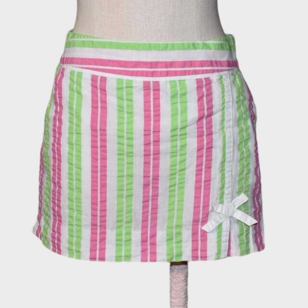 Lilly‎ Pulitzer Vintage Striped Cotton Skort Mini Skirt